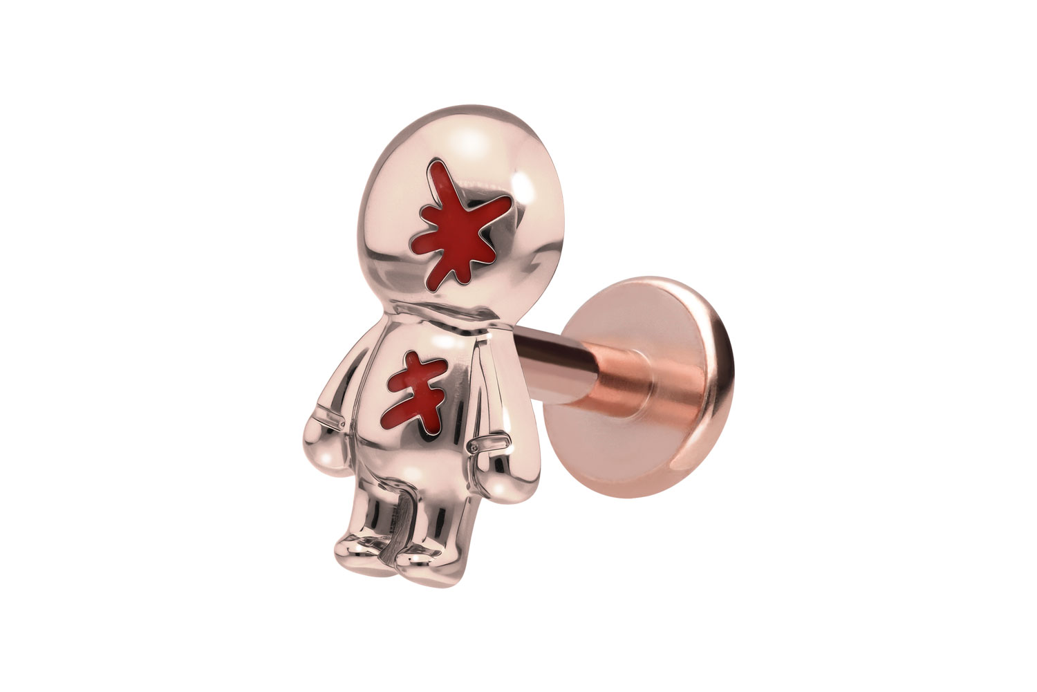 Titan Labret Piercing mit Innengewinde PUPPE